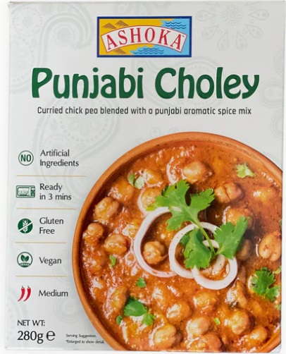 Ashoka Punjabi Choley - vegan, bezlepkové indické jedlo (280g)