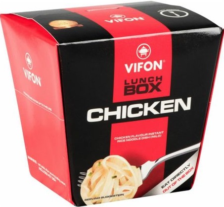 Vifon Lunch Box Instantné ryžové rezance s kuracou príchuťou (85g)