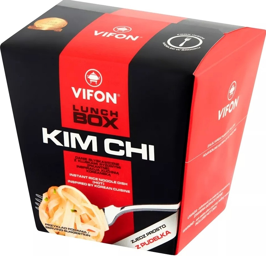 Vifon Lunch Box Instantné ryžové rezance s príchuťou Kimchi - pikantná (85g)