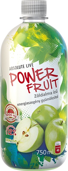 Power Fruit Nesýtený ovocný nápoj so stéviou zelené jablko (750ml)