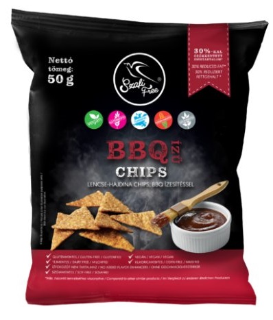 Szafi Free Bezlepkový šošovicovo-pohánkový chips s príchuťou Barbecue (50g)