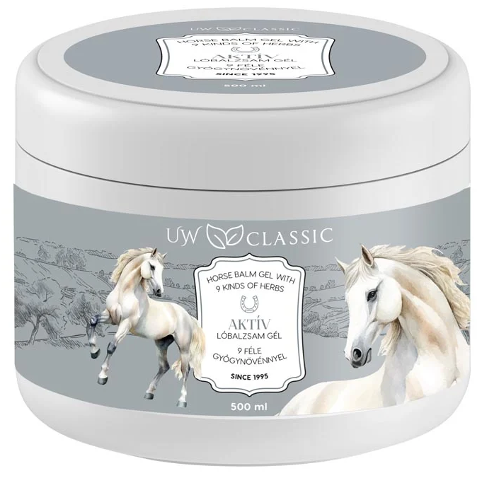 Charlotte Cosmetic UW Classic Konský balzam aktívny gél s 9 bylinkami (500ml)