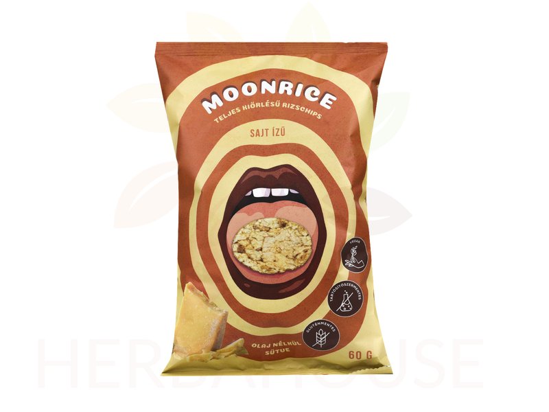 Moonrice Bezlepkový ryžový chips so syrovou príchuťou (60g)
