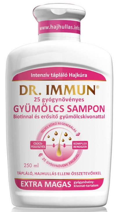 Dr.Immun® 25 bylinný šampón s biotínom a posilňujúcim ovocným extraktom proti vypadávaniu vlasov a lupinám (250ml)