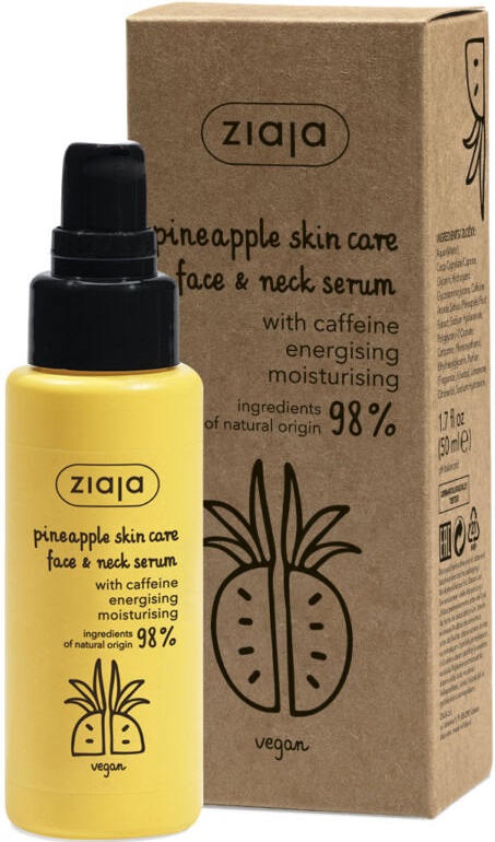 Ziaja Ananásové sérum na tvár a krk s kofeínom - vegan (50ml)