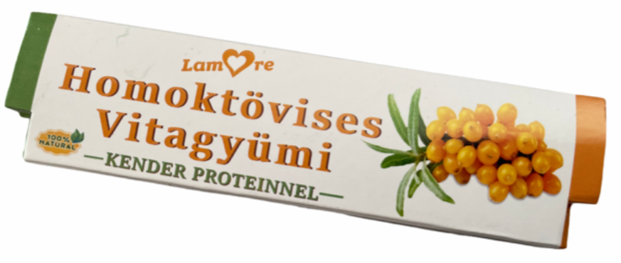 Lamore Vitagyümi Bezlepková tyčinka s rakytníkom a konopným proteínom bez cukru (30g)