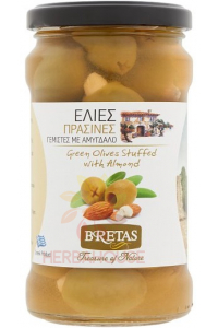 Obrázok pre Bretas Zelené olivy plnené mandľami (300g)