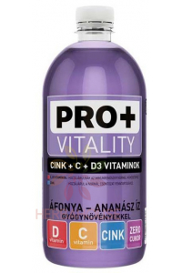 Obrázok pre PRO+ Vitality Nesýtený nízkoenergetický nápoj s vitamínom C, D3, zinku a sladidlami - čučoriedka, ananás (750ml)