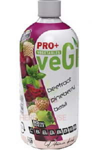 Obrázok pre PRO+ Vegetables Nesýtený nízkoenergetický nápoj s vitamínom C, B a sladidlami - cvikla, jahoda, jablko, bazalka (750ml)