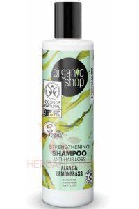 Obrázok pre Organic Shop Posilňujúci šampón proti vypadávaniu vlasov s riasami a citrónovou trávou (280ml)