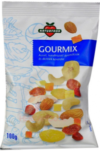 Obrázok pre Naturfood Gourmix Zmes sušeného, ​​kandizovaného ovocia a orechov (100g) 
