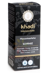 Obrázok pre Khadi rastlinná farba na vlasy - čierna (100g)