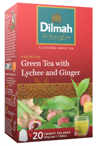 Obrázok pre Dilmah Zelený čaj s liči a zázvorom (20ks)