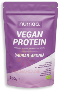 Obrázok pre Nutriqa Bio Vegan Proteínová zmes - baobab a arónia (250g)