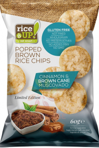 Obrázok pre Rice Up Bezlepkový ryžový chips so škoricou a hnedým cukrom (60g)