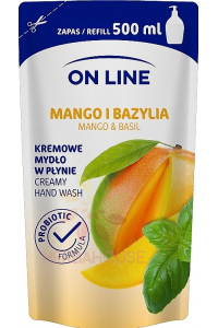 Obrázok pre On Line Tekuté mydlo Mango a bazalka náhradná náplň (500ml)