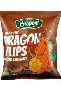 Obrázok pre Biopont Bio Dragon Flips Bezlepkové Kukuričné chrumky slaný karamel (25g)