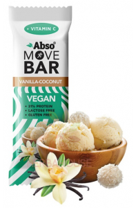 Obrázok pre Abso Vegan Bezlepková proteinová tyčinka - vanilka a kokos (35g)