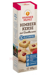 Obrázok pre Hammermühle Malinové sušienky s vanilkovým krémom bez lepku a laktózy (125g)