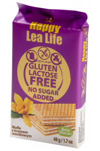 Obrázok pre Flis Lea Life Bezlepkové oblátky s vanilkovou náplňou bez cukru (48g)