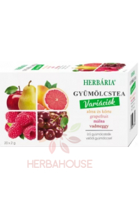 Obrázok pre Herbária Variácie ovocných čajov - jablko-hruška, grapefruit, malina, divá čerešňa (20ks)
