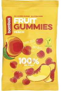 Obrázok pre Bombus Fruit Gummies gumové cukríky broskyňové (35g)