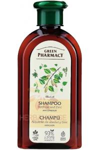 Obrázok pre Green Pharmacy Bylinný Šampón proti lupinám s výťažkom z brezovej kôry a zinkom (350ml)