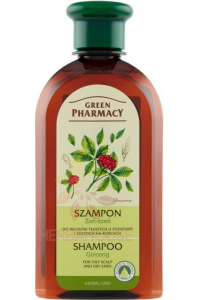 Obrázok pre Green Pharmacy Bylinný Šampón na mastnú pokožku hlavy a suché končeky vlasov so ženšenom (350ml)
