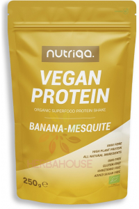 Nutriqa Bio Vegan Proteínový nápojový prášok banán a mesquite (250g) Obrázok pre Nutriqa Bio Vegan Proteínový nápojový prášok banán a mesquite (250g)