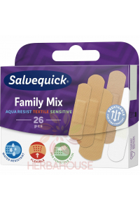 Obrázok pre Salvequick Family mix sada rodinných, vodeodolných náplastí (26ks)