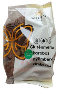 Obrázok pre Natural Bezlepkové ryžové sušienky - karob a zázvor (150g)