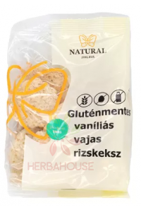 Obrázok pre Natural Bezlepkové ryžové sušienky maslové - vanilka (100g)