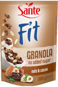 Obrázok pre Sante Fit Granola so sladidlom orechy a kakao (300g)