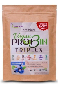 Obrázok pre Vegan Prime Vegan Prot3in Triplex bez pridaného cukru so stéviou - čučoriedka (550g)