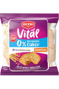 Obrázok pre Detki Vital cukor STOP Celozrnné sušienky bez cukru s otrubami (180g)