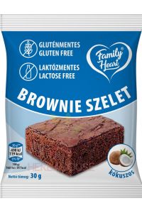 Obrázok pre Family Heart Bezlepkový a bezlaktózový Brownie rez kakaový s kokosovou príchuťou (30g)