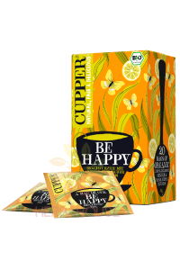 Obrázok pre Cupper® Be Happy Bio ovocno-bylinný čaj porciovaný s citrónom, škoricou, zázvorom & čiernym korením (20ks)