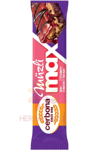Obrázok pre Cerbona Müzli Max Müsli tyčinka s jahodovo-čokoládovou príchuťou (30g)