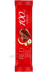 Obrázok pre Red Delight Mliečna čokoláda s lieskovými a makadamovými orieškami a sladidlom (26g)