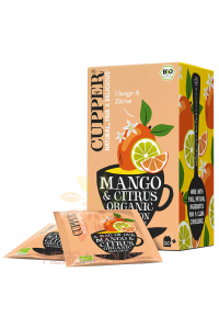 Obrázok pre Cupper® Mango & Citrus Bio ovocný čaj porciovaný mango a limetka (20ks)