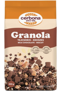 Obrázok pre Cerbona Mliečno čokoládová granola so sušienkami (450g) 