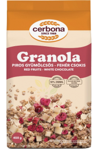 Obrázok pre Cerbona Granola s červeným ovocím a bielou čokoládou (450g) 