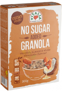 Obrázok pre Vitalia Vegan Granola so sladidlami Kokosovo-mandľová s bielou čokoládou (300g)
