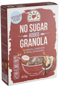Obrázok pre Vitalia Vegan Granola so sladidlami Kokosovo-oriešková s tmavou čokoládou (300g)