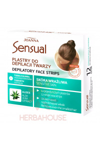 Obrázok pre Joanna Sensual Depilačné pásiky na tvár s Aloe Vera + olej po depilácii (12ks)