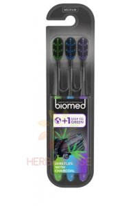 Obrázok pre Biomed Black zubná kefka s uhlíkovými vláknami - Medium (3ks)