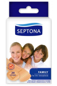 Obrázok pre Septona Family Strips náplasti na drobné poranenia (20ks)