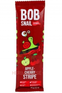 Obrázok pre Eco Snack Bob Snail Stripe Ovocný plátok jablko, višňa (14g)