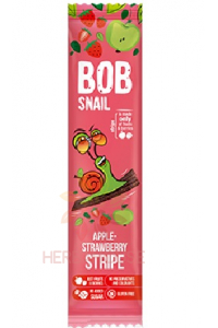 Obrázok pre Eco Snack Bob Snail Stripe Ovocný plátok jablko, jahoda (14g)