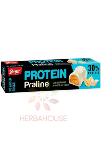 Bergen Protein Praline Biela čokoláda so sladidlom plnená arašidovým krémom (50g) Obrázok pre Bergen Protein Praline Biela čokoláda so sladidlom plnená arašidovým krémom (50g)